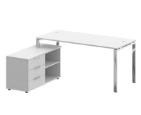 Стол для руководителя с тумбой и брифинг-приставкой