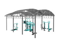 Тренажерная беседка уличная на 10 тренажеров