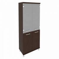 Шкаф для документов со стеклянными дверцами First, 801х432х2060 мм