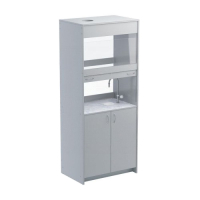 Шкаф вытяжной с сантехникой, 825х550х2000 мм