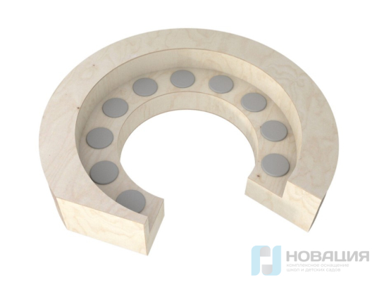 Стеллаж круглый с местами для сидения (10 мест)