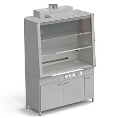 Шкаф вытяжной (с подводом воды и электрикой), рабочая поверхность керамика