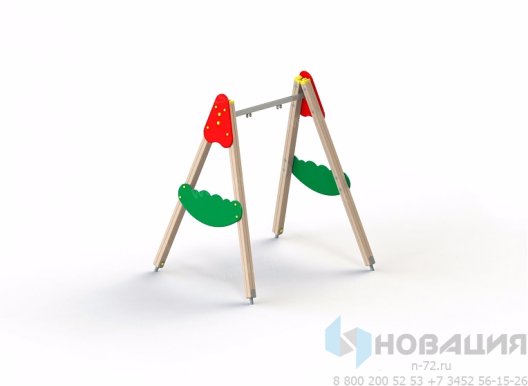 Качели на деревянных стойках (без подвески)