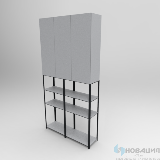 Стеллаж книжный, 1500х400х3000 мм