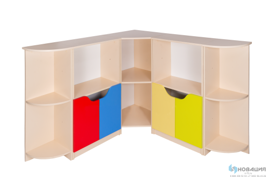 Стенка для игрушек Антошка угловая, 1352х300х1000 мм