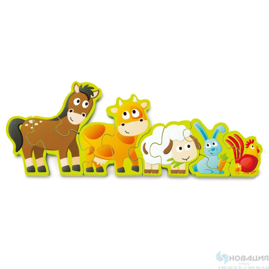 Пазл Числа и животные