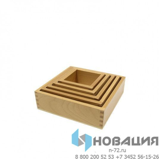 Монтессори материал "Вкладывающиеся коробочки"