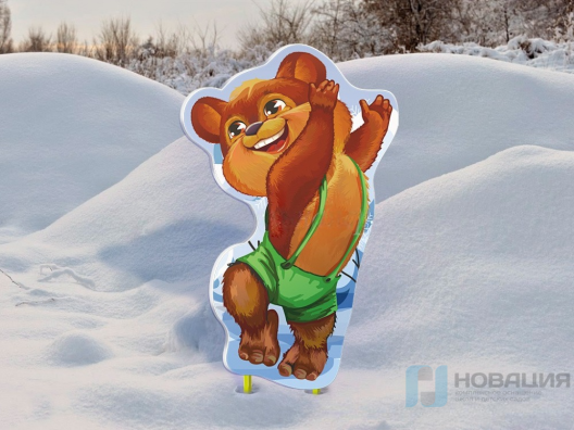 Уличная фигура Новогодний мишка