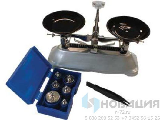 Весы учебные с гирями до 200 г