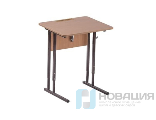 Парта регулируемая одноместная с наклоном столешницы