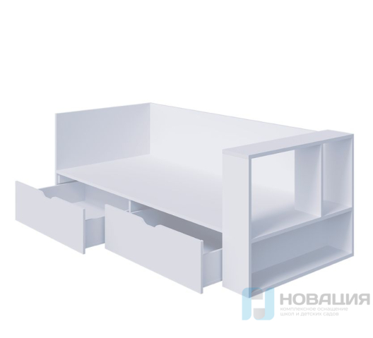 Кровать односпальная с ящиками, 2130х974х790 мм