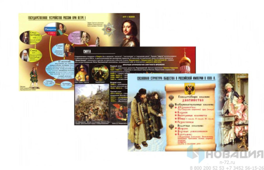 Комплект таблиц История России XVI - XVIII вв.