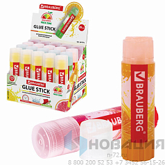 Клей-карандаш BRAUBERG "Fresh Zone", 15 г, 227971, PVP