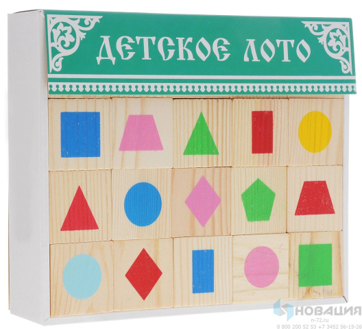 Деревянное лото для детей Геометрические фигуры