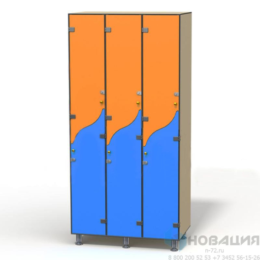 Шкаф для раздевалки Волна, пластик