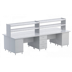 Стол островной двухсторонний, 3600х1350х1538 мм