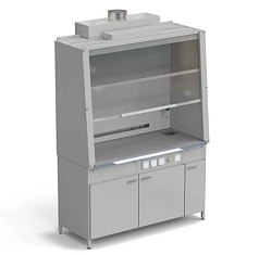 Шкаф вытяжной (с подводом воды и электрикой), рабочая поверхность монолитный керамогранит