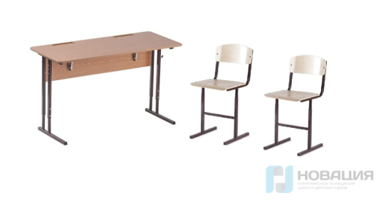 Комплект ученический двухместный регулируемый с наклоном столешницы Стандарт