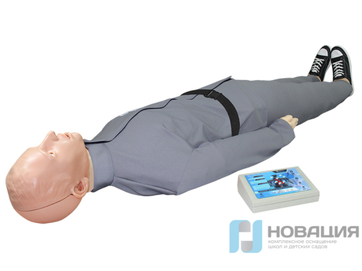 Тренажер-манекен взрослого пострадавшего для отработки приемов сердечно-легочной реанимации (с контроллером)