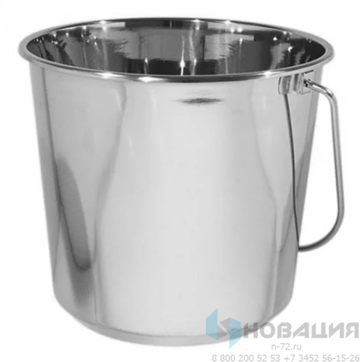 Ведро без крышки 12 л, нержавеющая сталь