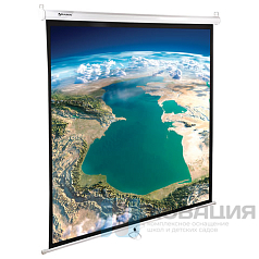 Экран проекционный настенный (180х180 см), матовый, 1:1, BRAUBERG "WALL", 236726