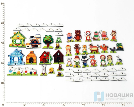 Набор плоскостных фигурок на подставках Сказочные персонажи