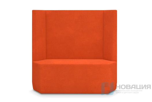 Секция с высокой спинкой двухместная, 1400х560х1300 мм