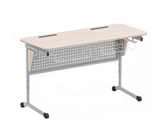 Стол двухместный с перфорированным экраном, наклоном столешницы