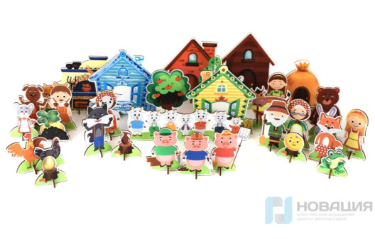 Набор плоскостных фигурок на подставках Сказочные персонажи