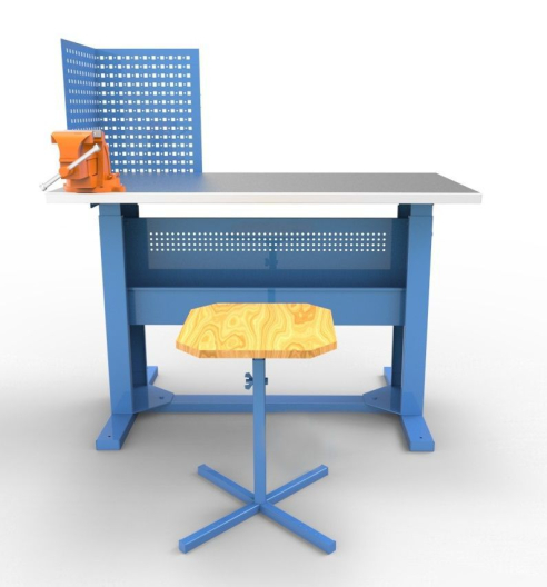 Верстак слесарный ВС-4рс,1000х500х650 (900) мм