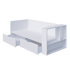 Кровать односпальная с ящиками, 2130х974х790 мм