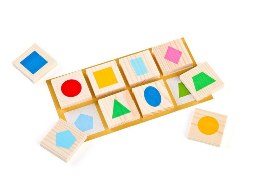 Деревянное лото для детей Геометрические фигуры