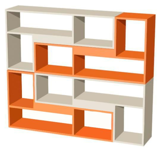 Арт-стеллаж 1425х350х750 мм