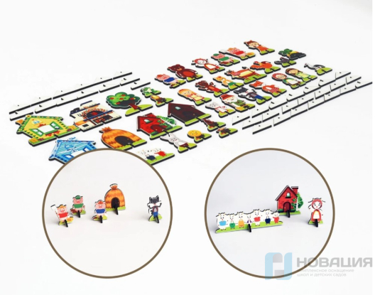 Набор плоскостных фигурок на подставках Сказочные персонажи