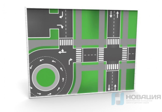 Стенд магнитный для изучения ПДД, 60 магнитов
