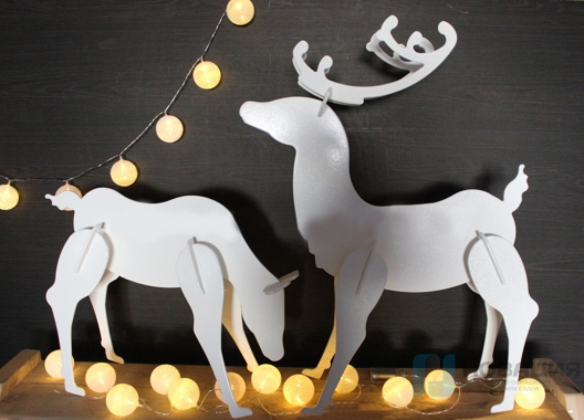 Театральная декорация Олени (белая серия)