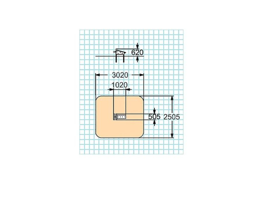 Тренажер уличный для пресса, 1020х505 мм