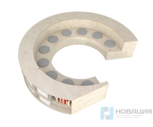 Стеллаж круглый с местами для сидения (10 мест)