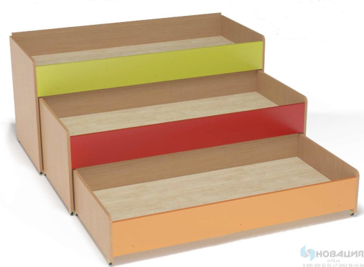 Кровать детская трехъярусная без короба