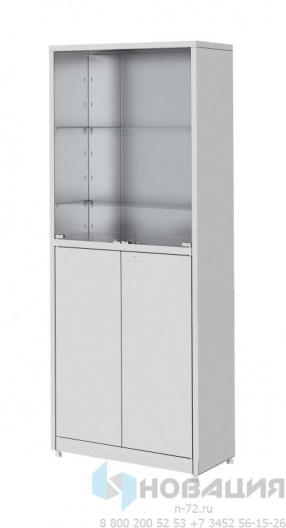 Шкаф медицинский металлический двухсекционный, 700х320х1655мм