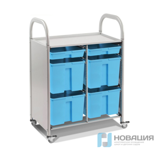 Мобильный стеллаж М с контейнерами, 795х475х1126 мм