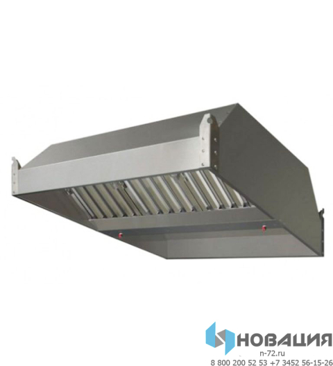 Вытяжной зонт островной, ширина 1000 мм