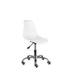 Стул медицинский,белый пластик, на газ лифте