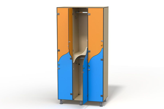 Шкаф для раздевалки Волна, пластик