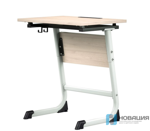 Стол ученический одноместный с наклоном столешницы Оптима, регулируемый