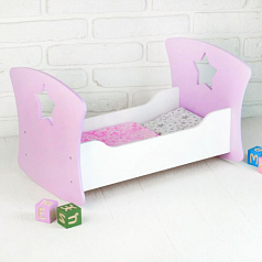 Кроватка для кукол деревянная, 500х300х160 мм