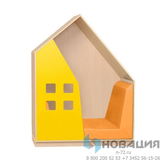 Стенка детская "Домик" с мягкими модулями,1100х500х1300 мм