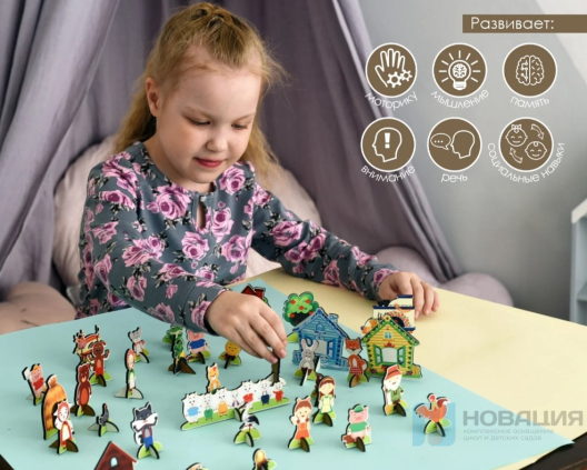 Набор плоскостных фигурок на подставках Сказочные персонажи