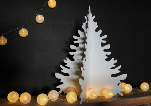 Театральная декорация Елочка пушистая (белая серия)