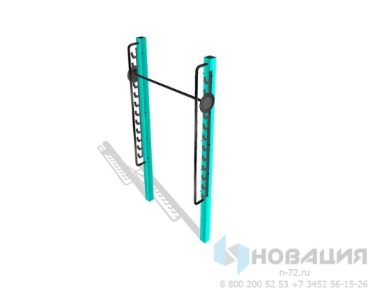 Турник-перекладина с регулируемой высотой, 1460х308х2810 мм